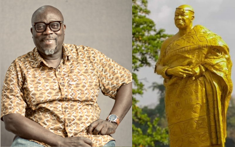 The Making of Otumfuo's Beautiful Gold-plated Statue: Prof. Dr. Edwin Bodjawah And KNUST Team Applauded (PHOTOS)
