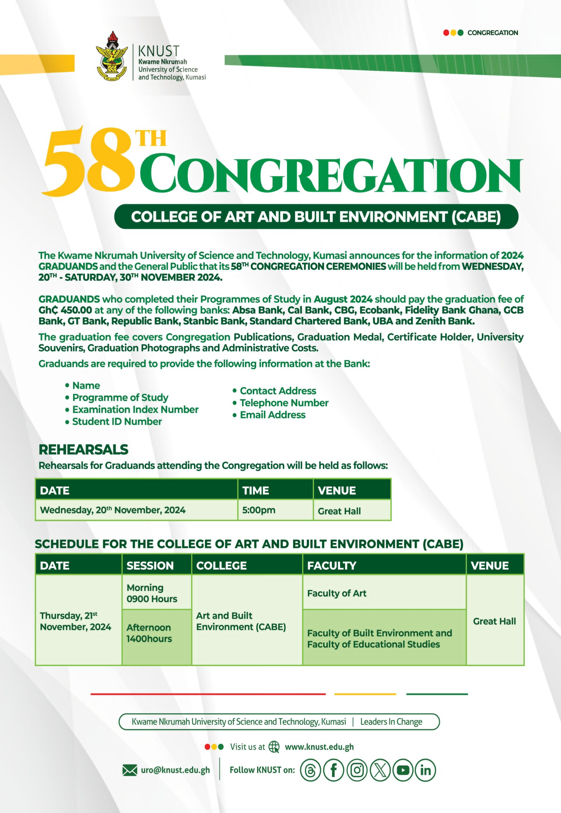 58TH CONGREGATION (CABE)