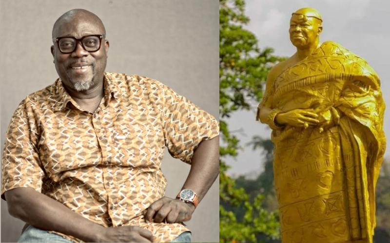 The Making of Otumfuo's Beautiful Gold-plated Statue: Prof. Dr. Edwin Bodjawah And KNUST Team Applauded (PHOTOS)